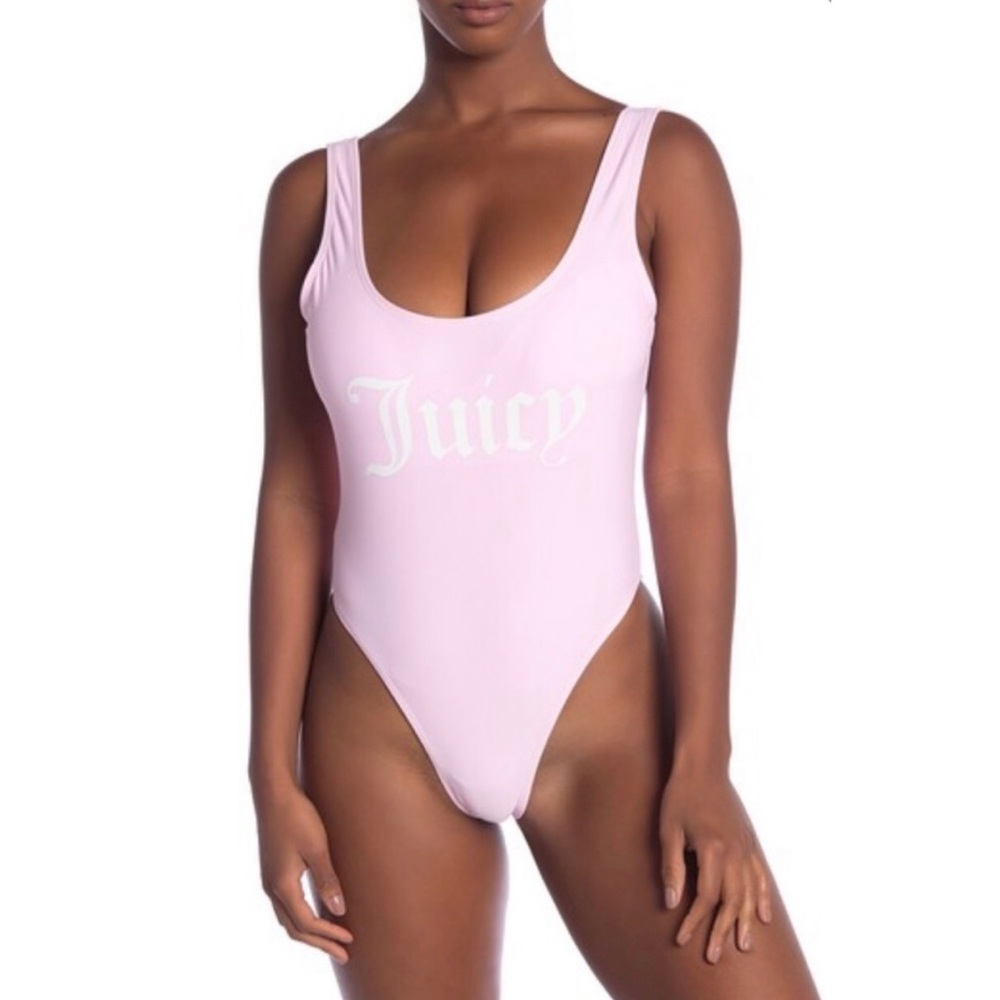 Juicy Couture Pink Low-Back One-Piece M